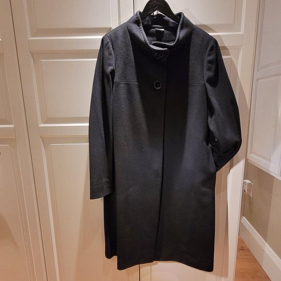 Cinzia Rocca Wool Coat, Black NWOT - Picture 2 of 6